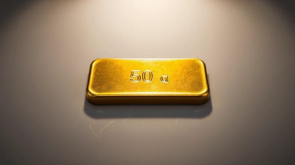 Lingot d'or 50g : un choix stratégique pour votre investissement